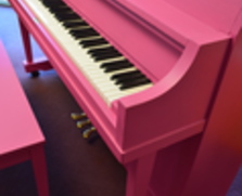 Pink Yamaha Studio Piano