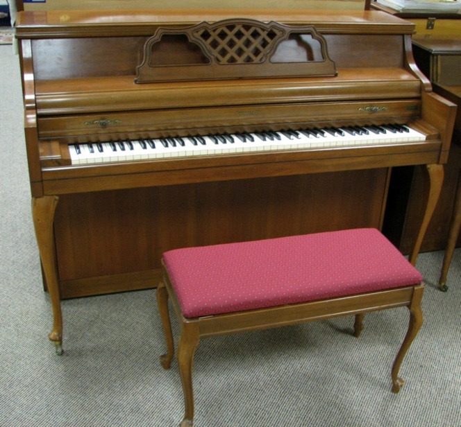 1972 Kimball Cherry French Provincial Console - Upright - Console Pianos
